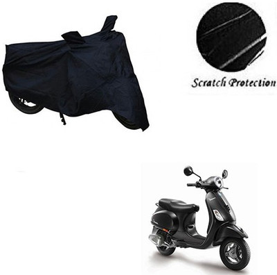 GoldCartz Two Wheeler Cover for Piaggio(Vespa, Black)
