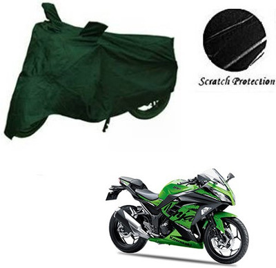 JVBRANGI Waterproof Two Wheeler Cover for Kawasaki(Ninja 300, Green)