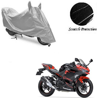 RPSENTTERPR Waterproof Two Wheeler Cover for Kawasaki(Ninja 250, Silver)