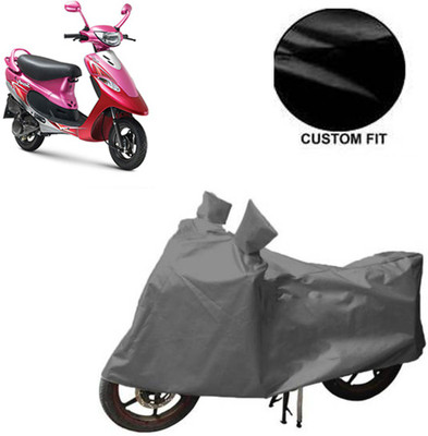 MOTOWORLD Waterproof Two Wheeler Cover for TVS(Scooty Pep+, Grey)