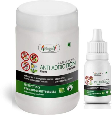 Vringra Anti Addiction Powder & Drops - Herbal Way to Get Rid From Addiction (Combo)(2 x 115 g)