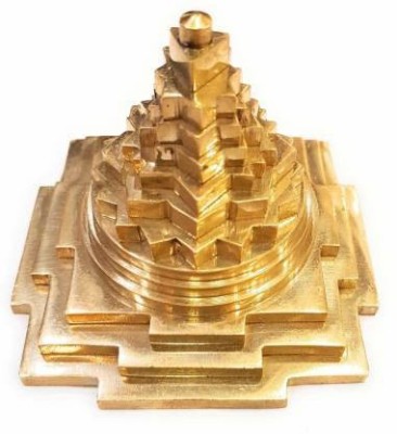RAM RATAN KENDRA Ram Ratan Kendra Shree Meru Maha Yantra/Shree Yantra/Vastu Shree Yantra(3x3x3 Inches) Brass Yantra(Pack of 1)