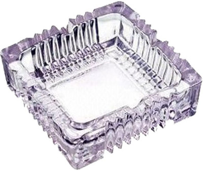 Shree Shop Clear Glass Ashtray(Pack of 1)