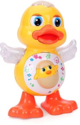 Haulsale Dancing Duck Toy for Kids with Flashing Lights & Musical Sounds-123(Yellow)