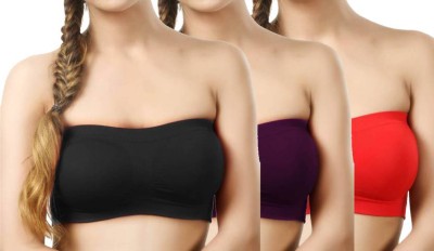 Airsonfab Women Bandeau/Tube Non Padded Bra(Multicolor)