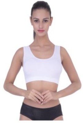 Draxstar Prime Women Sports Non Padded Bra(White)