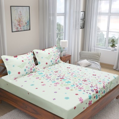 Flipkart Perfect Homes 210 TC Cotton King Floral Flat Bedsheet(Pack of 1, Multicolor)