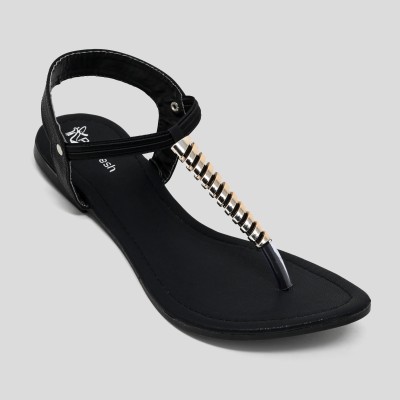 Padvesh Women Flats(Black , 4)