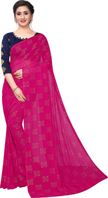 VR Fashions Self Design Bollywood Chiffon Saree(Pink)