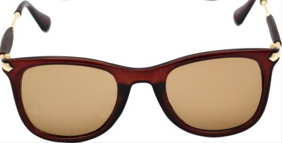 Aantic Wrap-around Sunglasses(For Men, Brown)