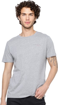 JACK & JONES Printed Men Round Neck Grey T-Shirt