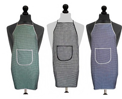 Kanushi Industries Cotton Home Use Apron - Free Size(Green, Black, Blue, Pack of 3)