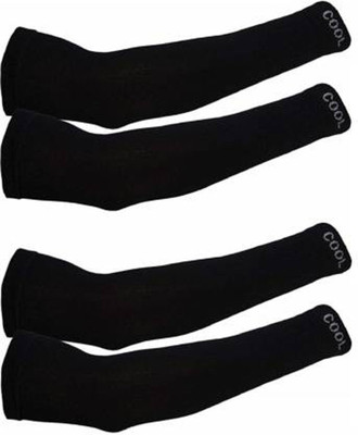 SINTON Cotton Arm Sleeve For Boys & Girls(Free, Black)