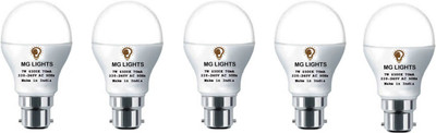 mg lights 7 W Basic Arbitrary B22 LED Bulb(White, Pack of 5)