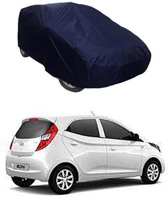 CoNNexXxionS Car Cover For Hyundai Eon (Without Mirror Pockets)(Blue)