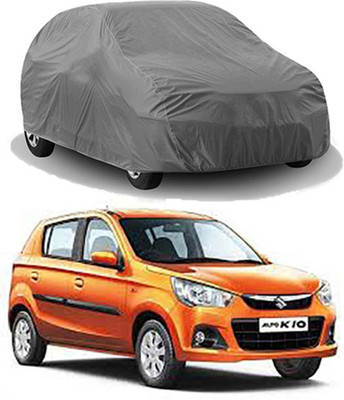 CoNNexXxionS Car Cover For Maruti Suzuki Alto K10 (Without Mirror Pockets)(Grey)