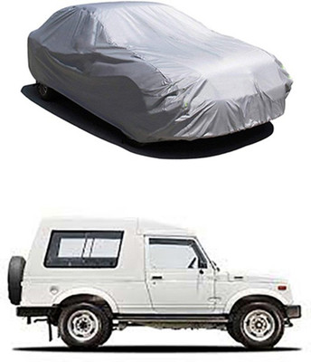 Gromaa Car Cover For Maruti Suzuki Gypsy King (Without Mirror Pockets)(Silver)