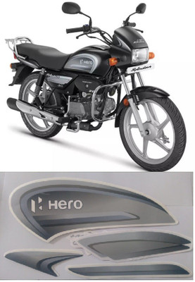 SHREE Sticker & Decal for Bike(Silver)