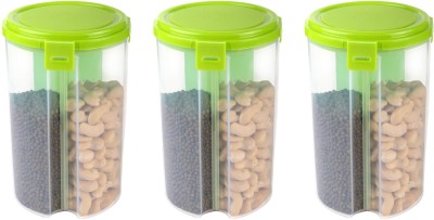 PacificSurf Plastic Grocery Container  - 1500 ml(Pack of 3, Green)