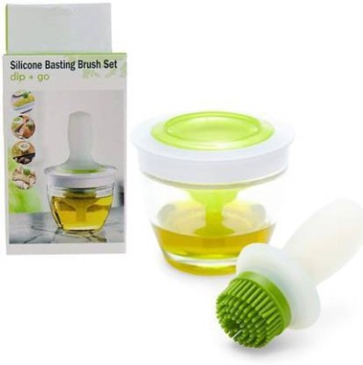 White Wings Basting Brush Set Silicone Oil Brush Set Silicon, Glass Round Pastry Brush(Pack of 1)