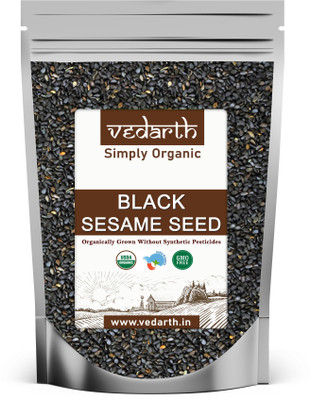 Vedarth Organic Black Sesame Seeds / Black till for Protein , Fiber , Vitamin and essential Nutritions Sesame Seeds(750 g)