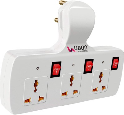 izone 3+3 Multiplug Universal Extansion Board Three Pin Plug(White)