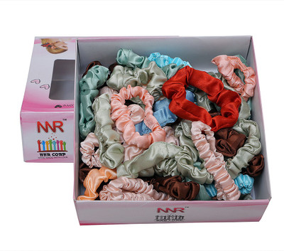 Matkooz Satin Flat scrunchies 1_25 Rubber Band(Multicolor)