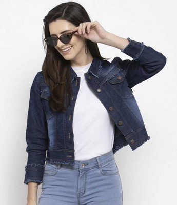 Wingzss 3/4th Sleeve Washed Women Denim Jacket