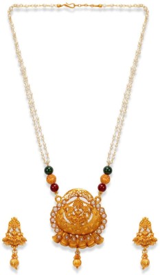 Styylo Jewels Alloy Gold-plated White Jewellery Set(Pack of 1)