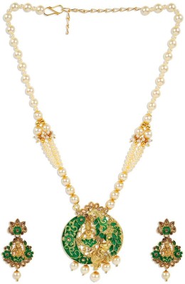 Styylo Jewels Alloy Gold-plated Green Jewellery Set(Pack of 1)