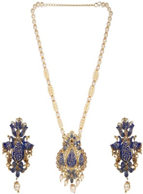 Styylo Jewels Alloy Gold-plated Blue Jewellery Set(Pack of 1)