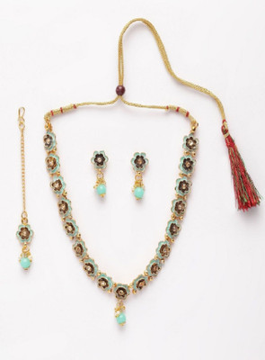 Styylo Jewels Alloy Gold-plated Turquoise Jewellery Set(Pack of 1)