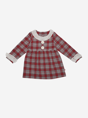 nino bambino Indi Girls Midi/Knee Length Casual Dress(Multicolor, Full Sleeve)