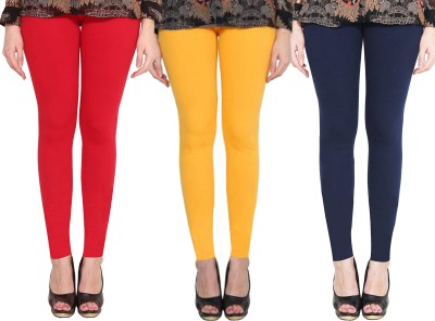 Clarita Ankle Length Ethnic Wear Legging(Red, Yellow, Dark Blue, Solid)