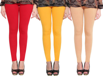 Clarita Ankle Length Ethnic Wear Legging(Red, Yellow, Gold, Solid)