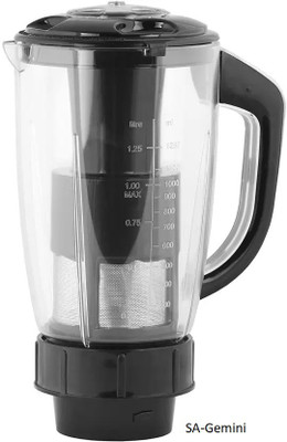 Gemini Black Plastic Juicer Jar with Filter 1250 ml SAGem Mixer Juicer Jar(1250 ml)