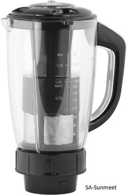 Sunmeet Black Plastic Juicer Jar with Filter 1250 ml SASUN Mixer Juicer Jar(1250 ml)