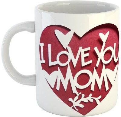P89M I Love You Mom Paper Plain Art |Gift for Mothers Day | Mothers Day Gifts | Mothers Day Gifts from Daughter | Mothers Day Gifts from Son | Printed Coffee with Mothers Day Special Ceramic Coffee Mug(350 ml)