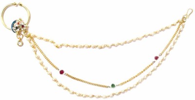 paribhasha Diamond Gold-plated Plated Alloy, Brass Nathiya