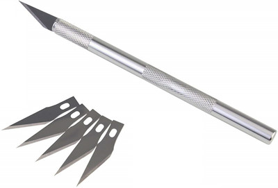 Fedus na Metal Grip Hand-held Paper Cutter(Set Of 1, Silver)