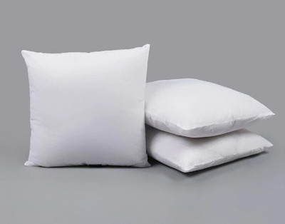 KUBER INDUSTRIES Microfibre Solid Cushion Pack of 3(White)