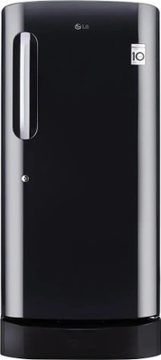 LG 215 L Direct Cool Single Door 5 Star (2020) Refrigerator with Base Drawer(Ebony Sheen, GL-D221AESZ)
