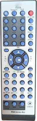 Axelleindia Combo of Compatible CRT TV (OLD TV Remote) with 2AAA Nippo Battery For Videocon, Akai, Toshiba, Sansui TV Remote Controller(Black)