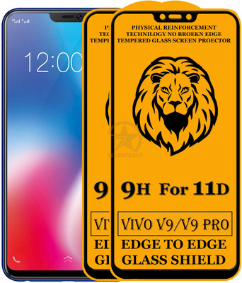 Pluto Edge To Edge Tempered Glass for Vivo V9 Pro(Pack of 2)