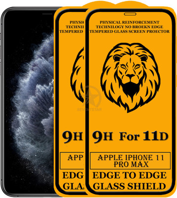11D Edge To Edge Tempered Glass for Apple Iphone 11 Pro Max(Pack of 2)