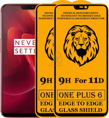 11D Edge To Edge Tempered Glass for OnePlus 6(Pack of 2)