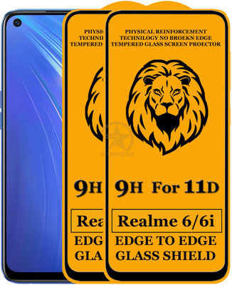 11D Edge To Edge Tempered Glass for Realme 6(Pack of 2)
