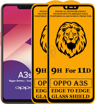 SEVEN7STAR Tempered Glass Guard for Oppo A3s(Pack of 2)