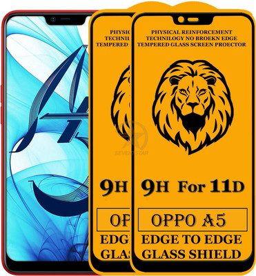 HQ Protection Tempered Glass Guard for Oppo A5(Pack of 2)