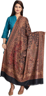 PASHTUSHS Wool Woven Women Shawl(Multicolor)